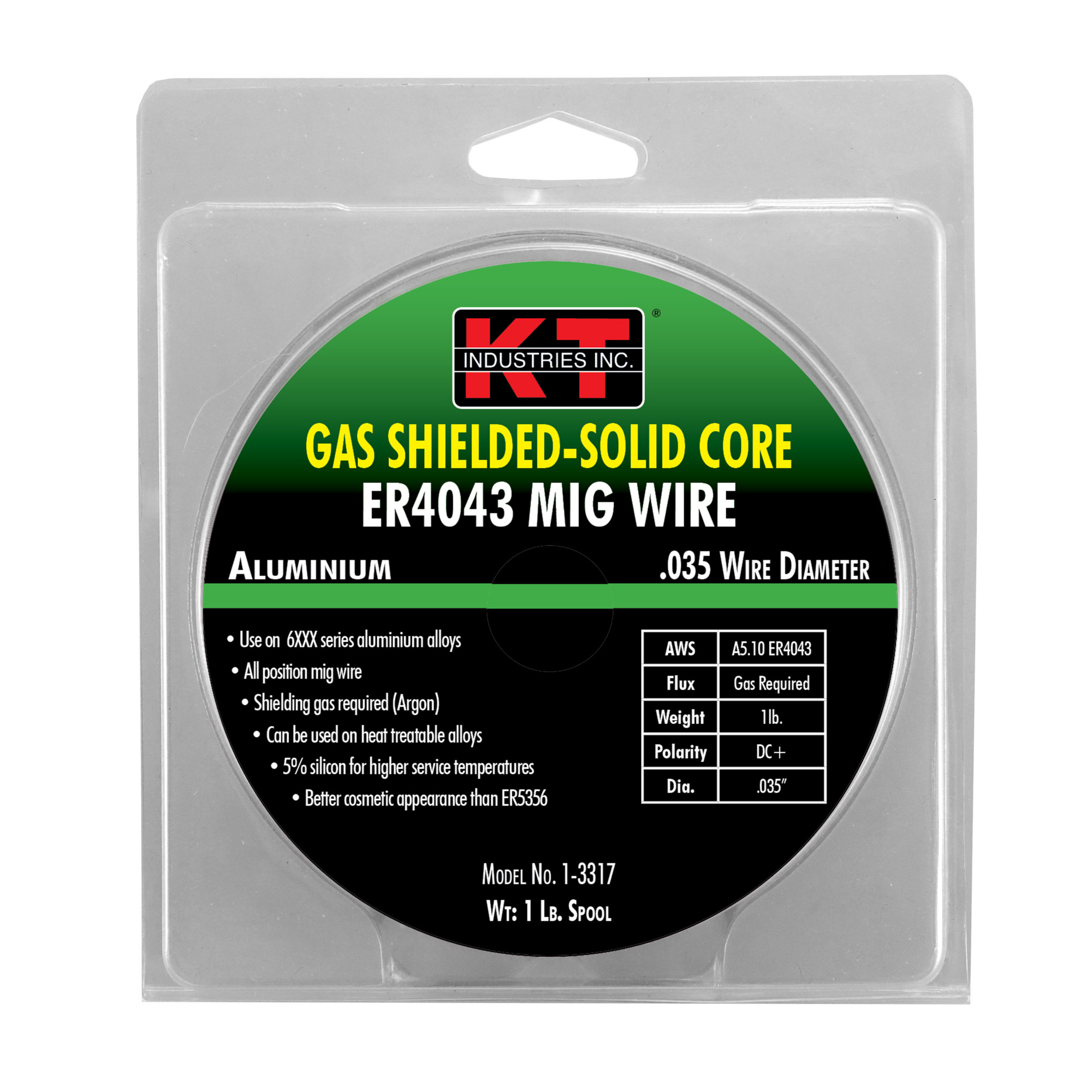 K-T Industries Aluminum 4043 MIG Wire — 0.035in., 1 Lb., Model# 1-3317